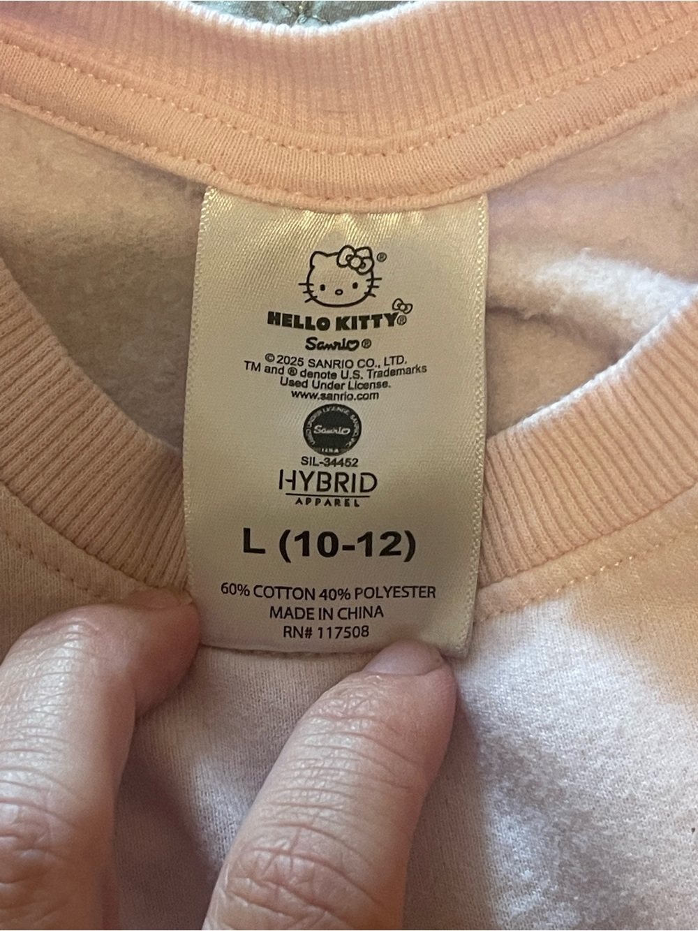Hello Kitty Light Pink Graphic Crewneck Sweatshirt - Picture 4 of 4